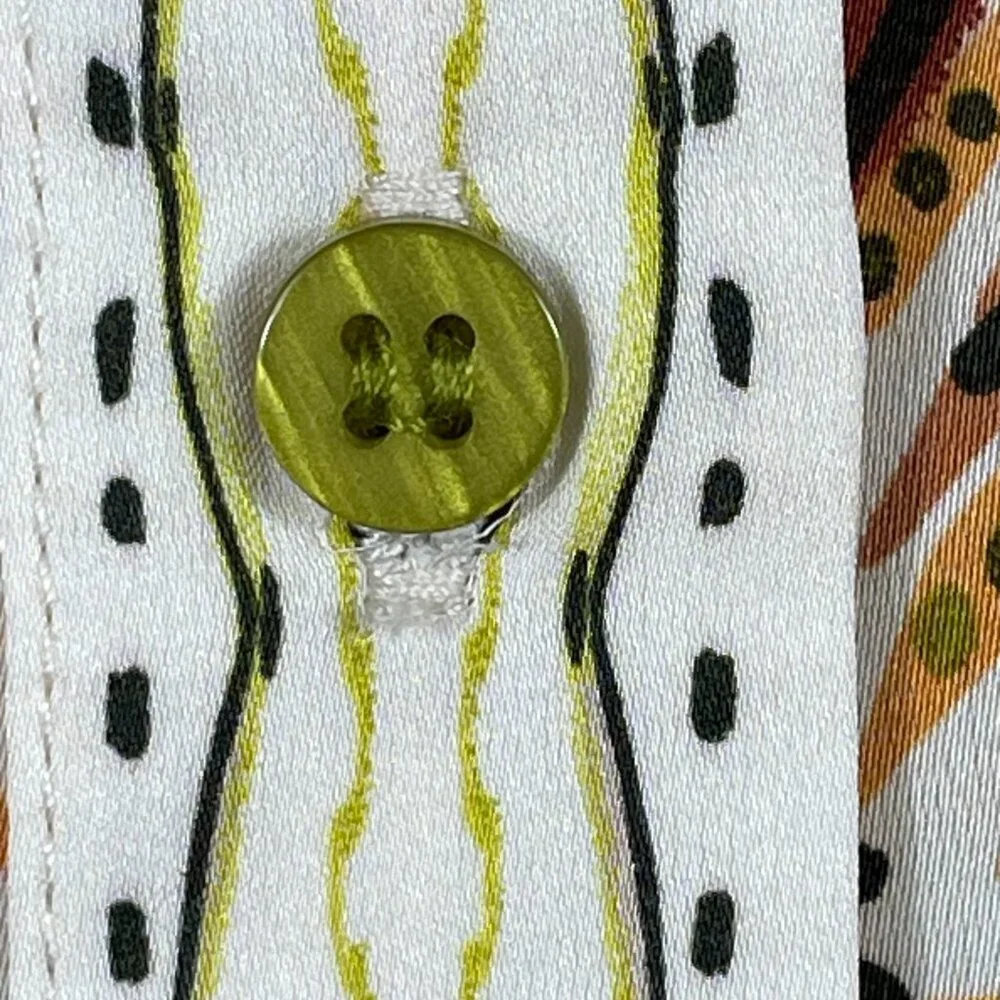 Rachel Zoe Medallion Print Button Front Blouse Boho Chic XS - Picture 10 of 15